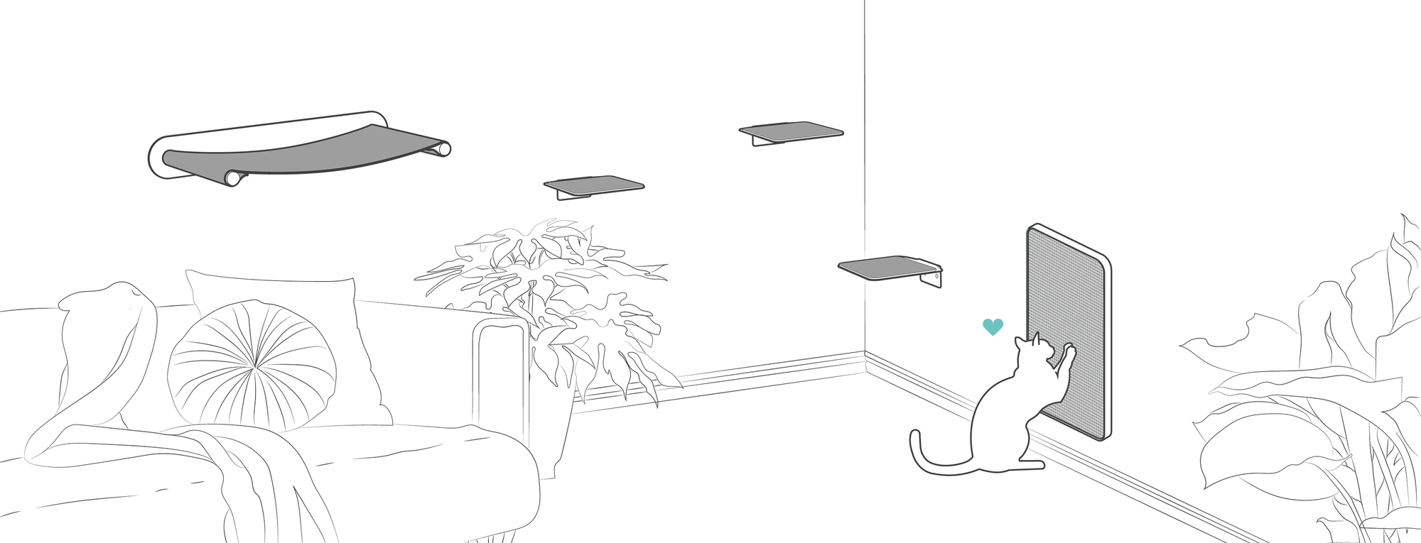 Kletterwand für Katzen