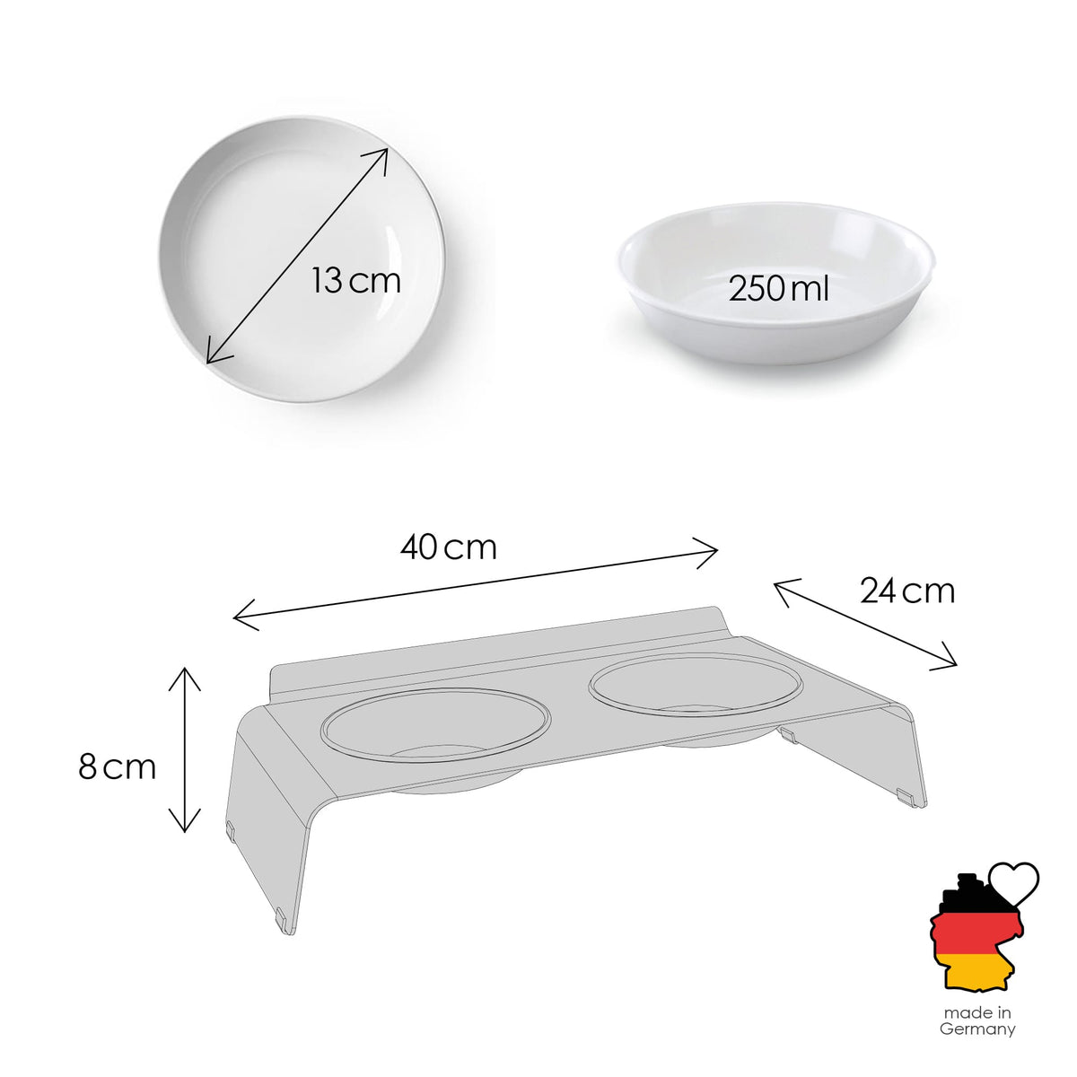 DINE Station d'alimentation pour chats