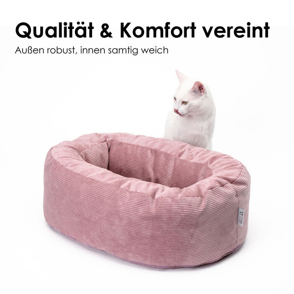 Katzenbett Hello Kitty mit Bezug aus weichem Cord - LucyBalu Schweiz