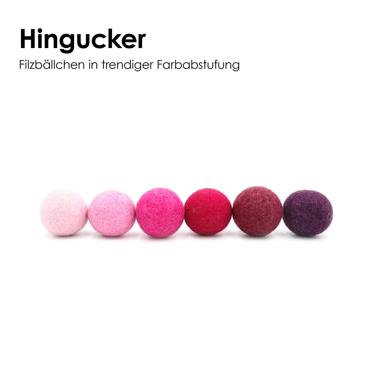 VIVA MAGENTA Boules de feutre - Lot de 6 (Multicolore)