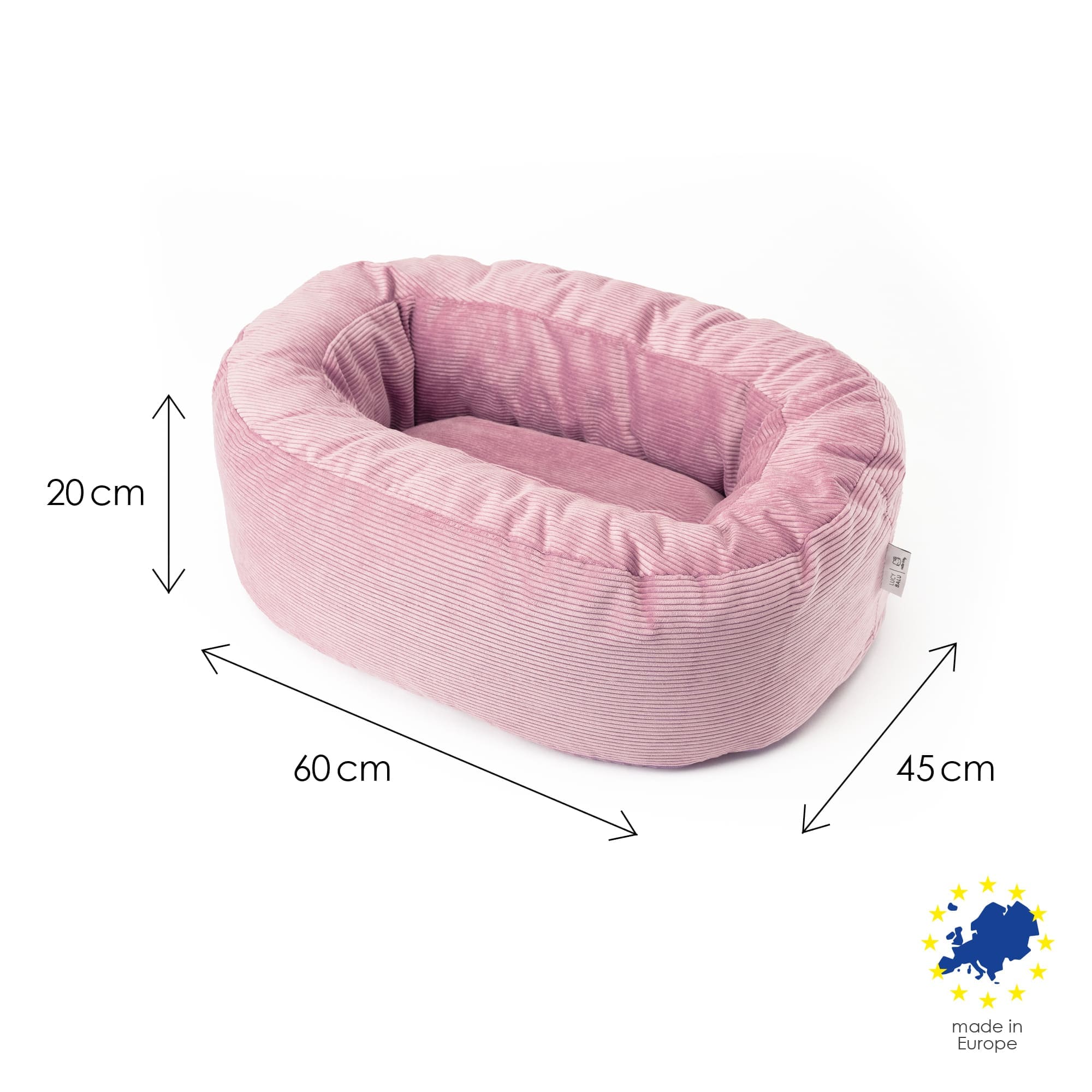 Katzenbett Hello Kitty mit Bezug aus weichem Cord - LucyBalu Schweiz