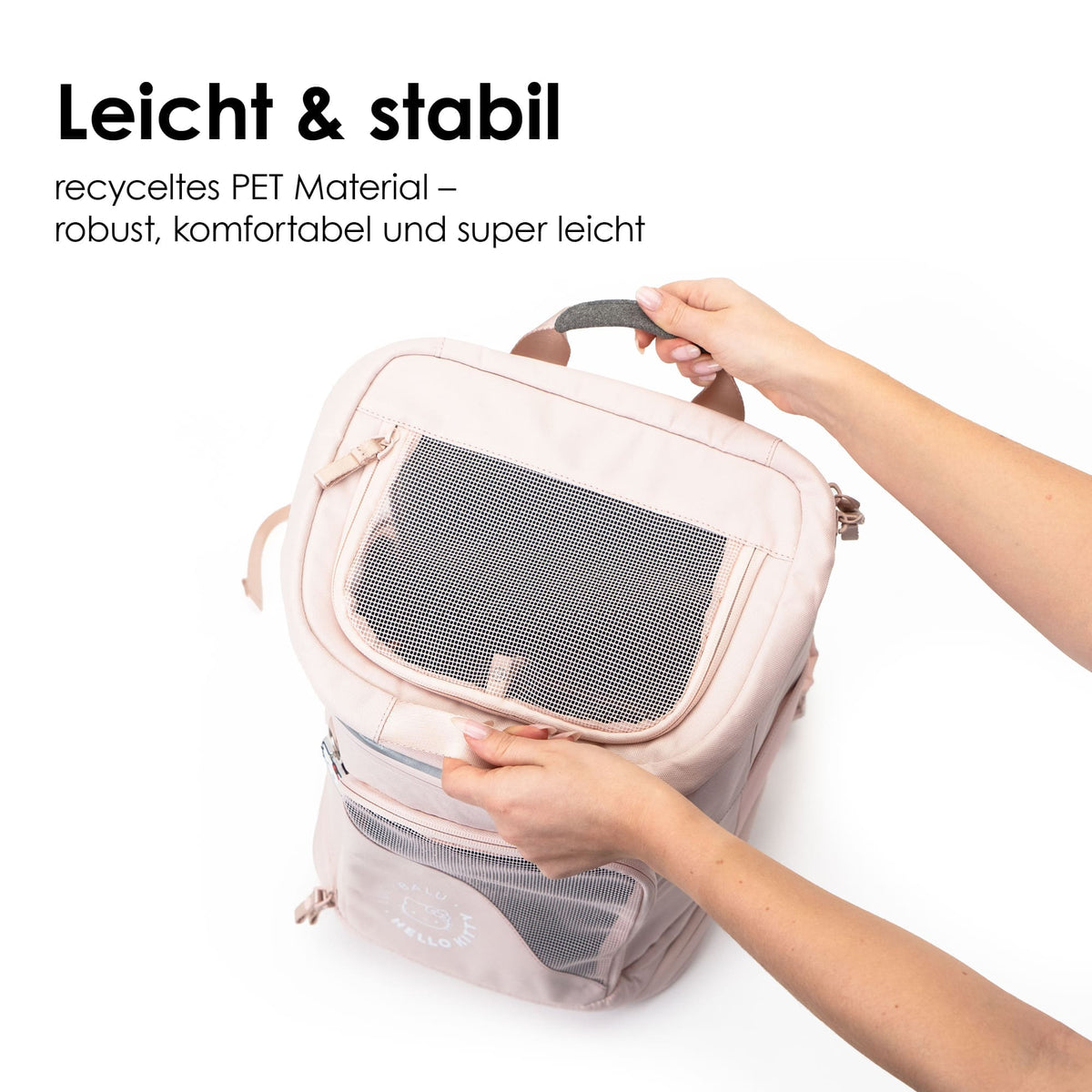 leichter Katzentransportrucksack aus recyceltem Material