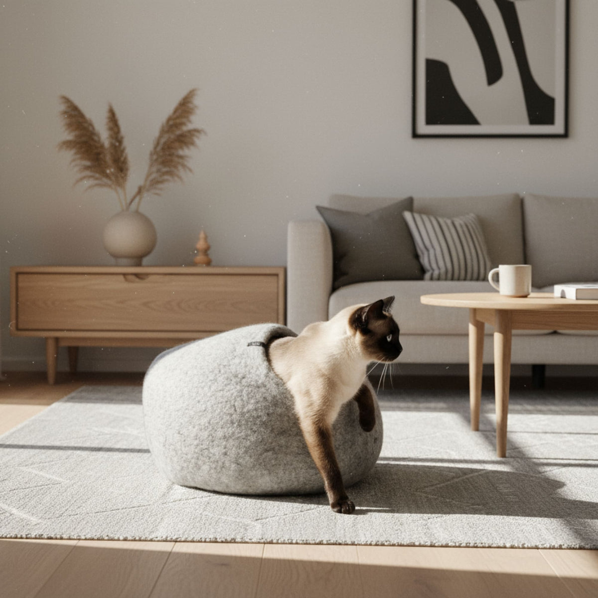 PEBBLE Katzenhöhle aus Filz